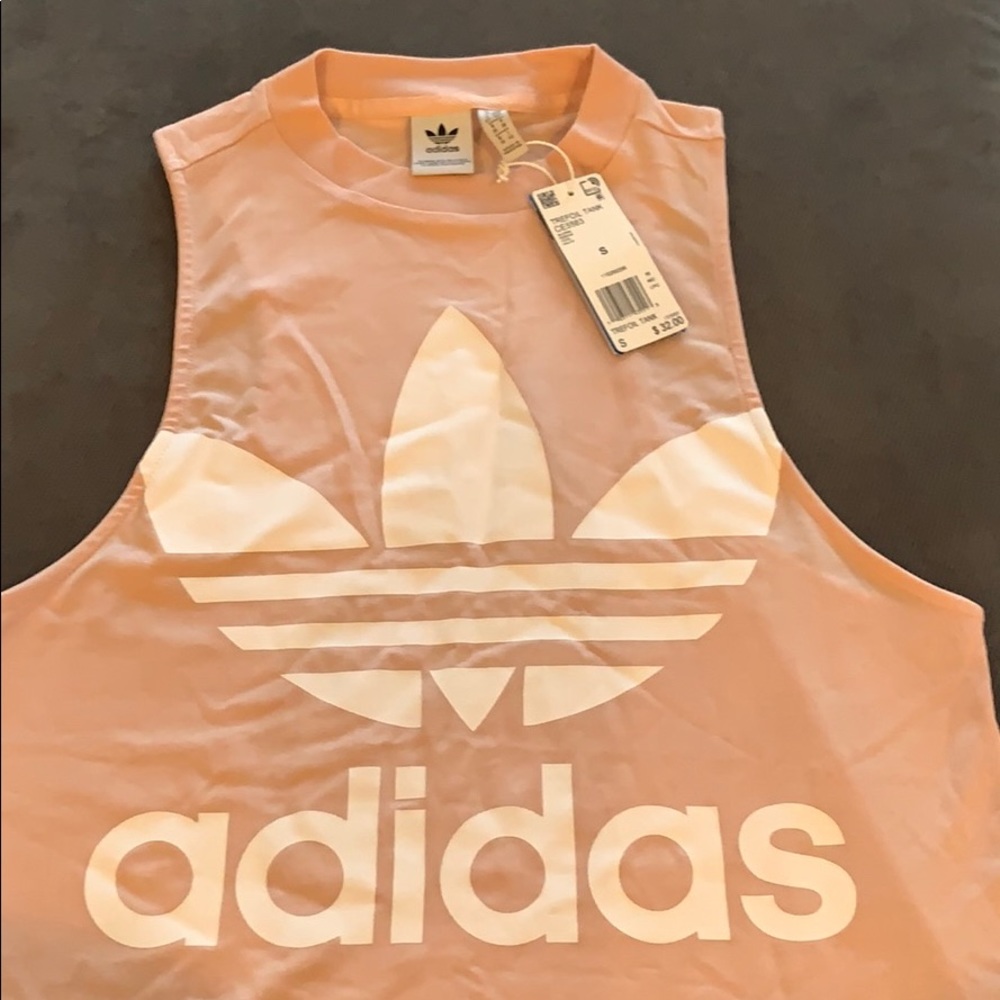 Pink adidas tank